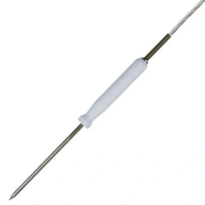 Abbildung von iOVEO 031ES01404 PT100 Einstechfühler mit Teflonhandgriff/Kerntemperaturfühler, lebensmittelecht, Teflon, wasserdampfdicht