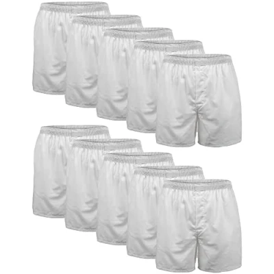 Abbildung von Gildan Herren Gewebte, Multipack Boxershorts, Weiß (10 Stück), Large (10er Pack)