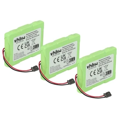 Abbildung von vhbw 3X Akku kompatibel mit Telekom/T Sinus 45M schnurlos Festnetz Telefon (500 mAh, 3,6 V, NiMH)