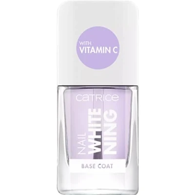 Abbildung von Catrice Nail Whitening Base Coat, Care, Nagelpflege, transparent, aufhellend, langanhaltend, schützend, transluzent, ohne Aceton, vegan, Mikroplastik Partikel frei (10,5ml)