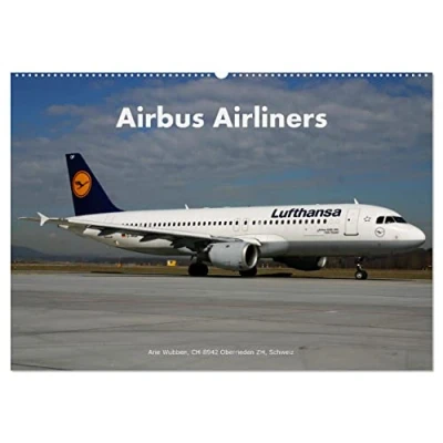 Abbildung von Airbus Airliners (Wandkalender 2025 DIN A2 quer), CALVENDO Monatskalender