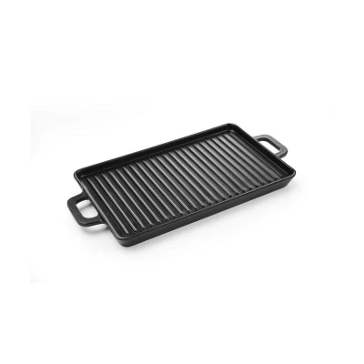 Abbildung von HENDI Grillplatte 32 x 16 2 cm Melamin schwarz spülmaschinengeeignet, Grill und Aufflaufform