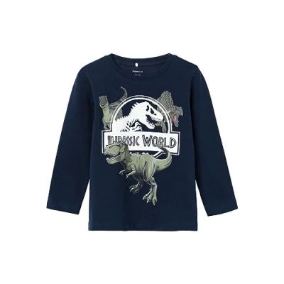Abbildung von Name it Nmmnijal Jurassic Langarmshirt für Kinder, Größe: 122/128, Dark sapphire