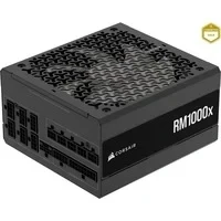 Abbildung von Corsair RM1000x Vollständig modulares, geräuscharmes ATX Netzteil 3.1 kompatibel PCIe 5.1 Unterstützung Cybenetics Gold Effizienz Native 12V 2x6 Anschluss Schwarz