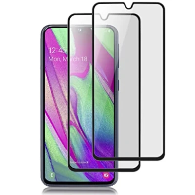 Abbildung von NALIA (2 Pack Schutzglas kompatibel mit Samsung Galaxy A40, 9H Full Cover Screen Display Schutz, Handy Schutzfolie Bildschirm Abdeckung Schutz Film Protector Tempered Glass Transparent Schwarz
