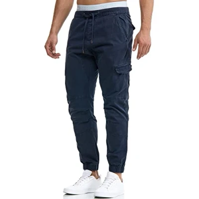 Abbildung von Indicode Herren Levy Cargohose aus Baumwolle mit 6 Taschen Cargo Chino Hose Männer Navy XL