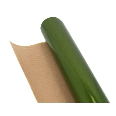 Abbildung von Star Geschenkpapier, Geschenkpapier Kraftpapier 70cm x 2m Rolle Dunkelgrün metallic