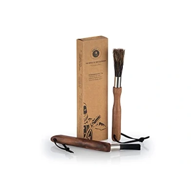 Abbildung von Buddys Reinigungsbürste &quot;Buddy&#039;s Bar Barista Edition&quot;, 2 St., aus Holz Nylon, gebogener Pinsel, gerader Pinsel mit Haaren Nylon