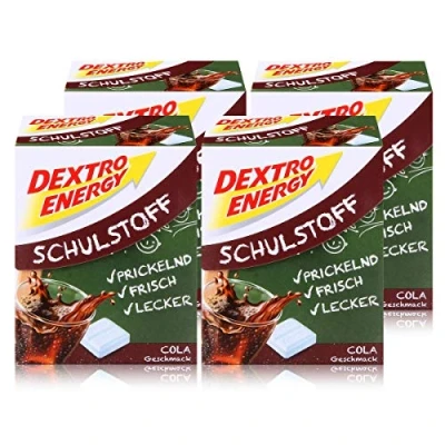Abbildung von Dextro Energy Schulstoff Traubenzucker Cola Geschmack 50g (4er Pack)