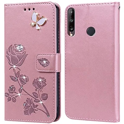 Abbildung von PKQTOP Hülle für Huawei P40 Lite E Handyhülle,Klappbar Tasche Case,Standfunktion,Kartenfach,Silikon Bumper,Stoßfeste Schutzhülle Cover
