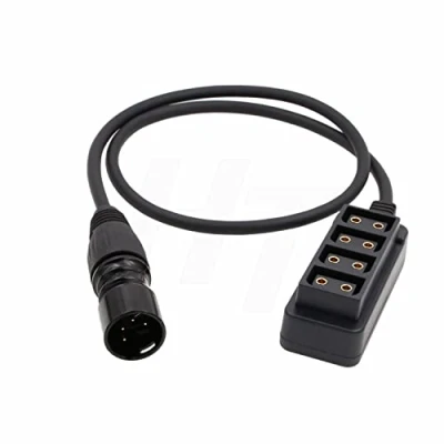 Abbildung von HangTon Block Batterie 12V XLR 4 Pin Netzteil Splitter auf D Tap Port Adapter Konverter 12in (30cm)