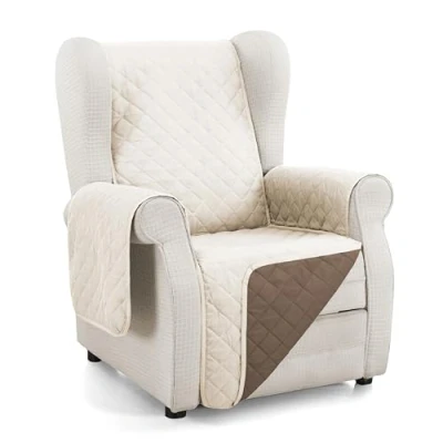 Abbildung von Martina Home Gesteppter Sofabezug, wendbar, Bernstein, 1 Sitzer, Beige/Braun