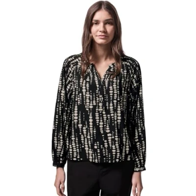 Abbildung von Street One Studio Damen F345211 LTD QR_Studio_Loose fit raglanblouse AOP, Schwarz, 42