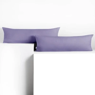 Abbildung von DecoKing 2 Kissenbezüge 40x145 cm Jersey Baumwolle Reißverschluss Lavendel Amber