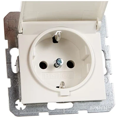 Abbildung von Berker SCHUKO Steckdose pws/gl 47518989 mit Klappdecke B.1;B.3;B.7;S.1 4011334280774