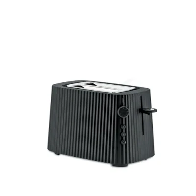 Abbildung von Alessi Toaster Plissé 6 Stufen schwarz Michele de Lucchi MDL08 B