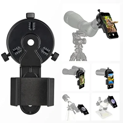 Abbildung von Celticbird Smartphone Adapter Handyhalterung funktioniert mit Spektiv, Fernglas, Monokular, Teleskop und Mikroskop