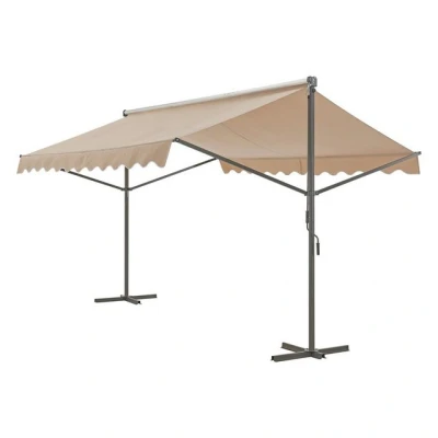 Abbildung von pro.tec Standmarkise Selenizza freistehende Markise 400x300x260cm Sandfarben