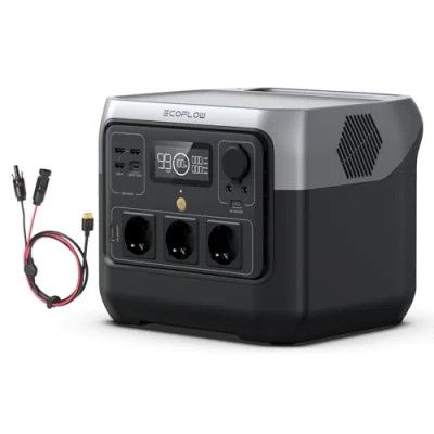 Abbildung von EcoFlow River 2 Pro 768Wh Tragbare Powerstation mit XT60i Kabel 240000 mAh (220 240 V), 3 x 800W AC Steckdosen, für Camping/Wohnmobile/Notstrom
