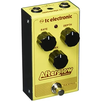 Abbildung von TC Electronic AFTERGLOW Chorus Pedal im Vintage Stil mit vollanaloger Bucket Brigade Schaltung