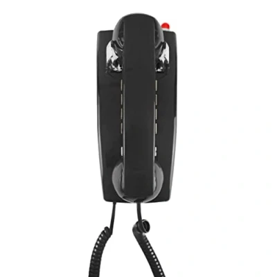 Abbildung von Opis WallFon Cable in Schwarz : Kabelgebundenes Nostalgie Wandtelefon für echte Retro Liebhaber