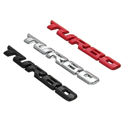 Abbildung von JenNiFer Turbo 3D Metall Auto Aufkleber Schriftzug Körper Heckklappe Abzeichen Für Rot