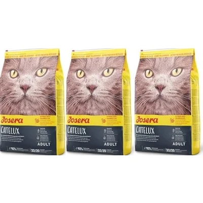 Abbildung von JOSERA Catelux (3 x 400 g) Mit schmackhaftem Entenprotein &amp; Kartoffel für anspruchsvolle Katzen Super Premium Trockenfutter ausgewachsene 3er Pack