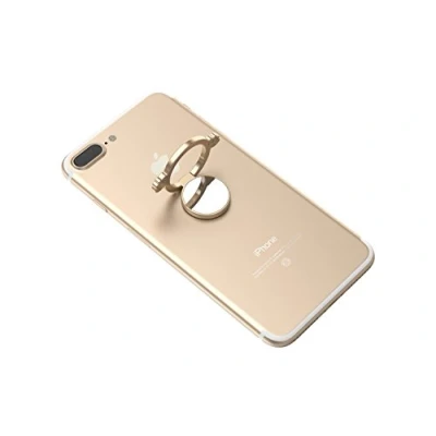 Abbildung von Kronya® 360 drehbarer Smartphone Fingerhalter Case Finger Griff Halter Halterung Handy Hülle Ring Ringhalter Ständer Tablet Kompatibel mit Apple iPhone iPad Samsung Galaxy 6 (Gold)