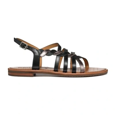 Abbildung von Geox Damen D Sozy S Flat Sandal, Black/Leather, 37 EU
