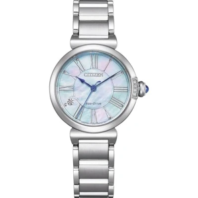 Abbildung von CITIZEN Damen Analog Quarz Uhr mit Edelstahl Armband EM1060 87N
