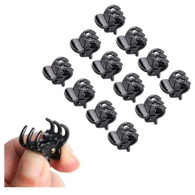 Abbildung von TRIXES 12 teiliges Set stilvoller Mini Haarspangen in Schwarz