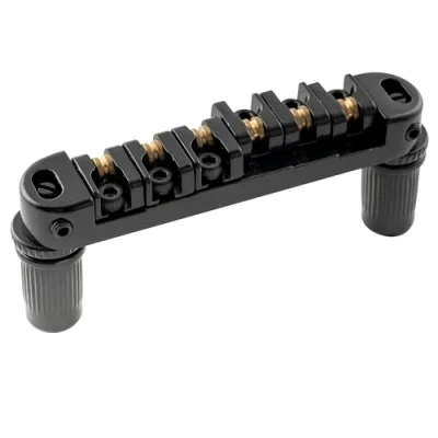 Abbildung von Musiclily 51,5mm Locking Roller Bridge Tune O Matic Steg für Les Paul SG Style E Gitarre, Schwarz