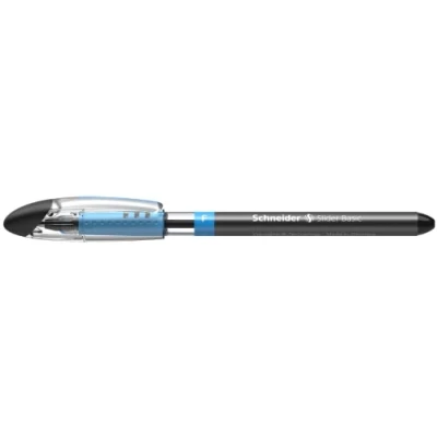 Abbildung von Schneider 151001 Slider Basic Kugelschreiber (Kappenmodell mit Soft Grip Zone, Strichstärke F=Feinstrich) 1er Packung, schwarz