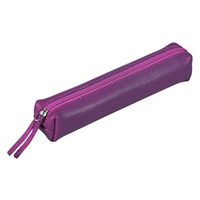 Abbildung von Clairefontaine 410155C Schlampermäppchen Slim, aus Lammleder, 19,5 x 2,5 4cm, 1 Stück, Violett