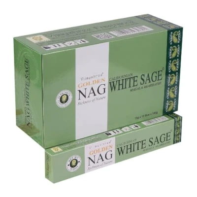 Abbildung von Räucherstäbchen Vijayshree &quot;Golden Nag Californian White Sage&quot; 15gr.