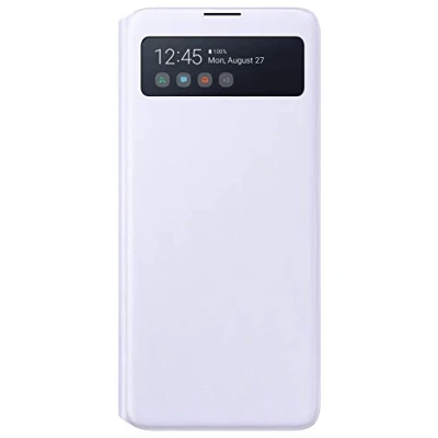 Abbildung von Samsung S View Smartphone Cover EF EN770 für Galaxy Note10 Lite, Handy Hülle, stoßfest, Schutz Case, integriertes Sichtfenster weiß