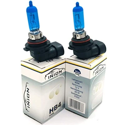 Abbildung von INION 2x Stück HB4 51W 9006 P22d 12V Halogen Lampen Blue Vision Optik Faltschachtel (HB4)