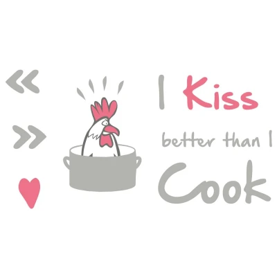 Abbildung von Komar Wandtattoo &quot;I kiss better than….&quot;, (9 St.), 50x70 cm (Breite x Höhe), selbstklebendes