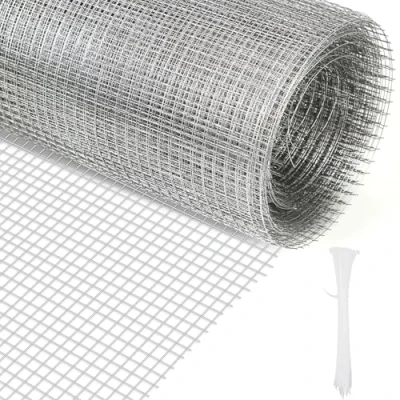 Abbildung von Wühlmausgitter 40cm x 7m, Maschendraht Verzinkt, Drahtgitter Feinmaschig 6 mm mm, Volierendraht für Hochbeet &amp; Kleintiere, Mäusegitter, Hühnerdraht, Kaninchendraht, 0,6mm Drahtstärke