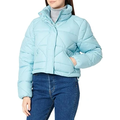 Abbildung von TOM TAILOR Denim Damen Cropped Puffer Jacke 1032684, 30271 Bright Reef Blue, L