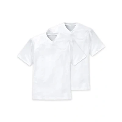 Abbildung von Schiesser Herren 2 Pack Shirt V ausschnitt American Unterhemd, Weiss_008151, XL EU