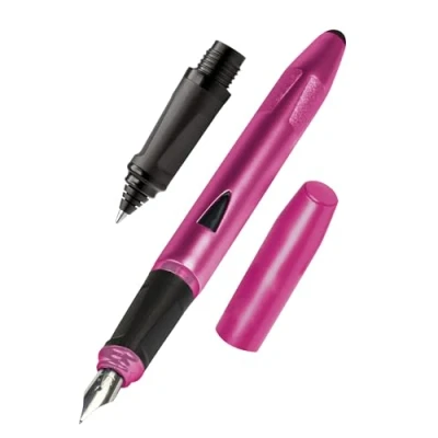 Abbildung von ONLINE Schreiblern Füller und Rollerball Switch Starter Set Pink, Anfänger Feder für Schüler, ergonomischer Tintenpatronen Roller Kinder, Stylus Tip, inkl. Standard