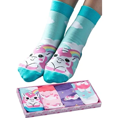 Abbildung von corimori Gr. 36 42 Witzige Anime Baumwolle Socken 4er Set in Geschenk Verpackung