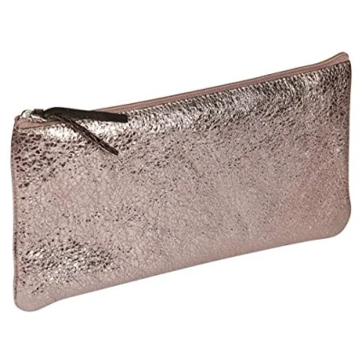 Abbildung von Clairefontaine 410018C Schlampermäppchen aus Leder Celeste Flach, 11 x 22cm, 1 Stück, Lazer Alba