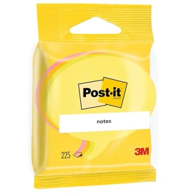 Abbildung von Post it Notes Haftnotizwürfel Sprechblase, 225 Blatt (70 mm x 70 mm) Selbstklebende Notizzettel für Notizen, To Do Listen und Erinnerungen
