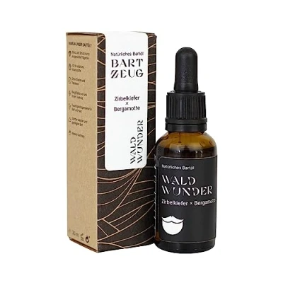 Abbildung von BARTZEUG Bartöl Waldwunder・Zirbelkiefer x Bergamotte・100% natürliches Bartpflegeöl・Macht den Bart geschmeidiger und lindert Juckreiz・30ml ・Mit 4 hochwertigen Trägerölen