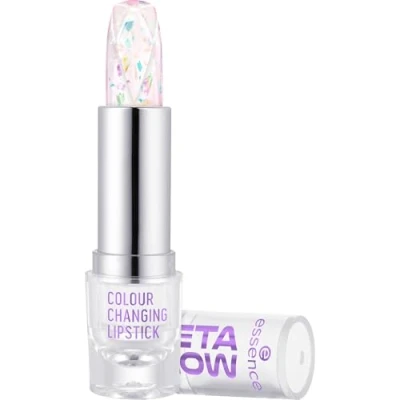 Abbildung von essence META GLOW COLOUR CHANGING LIPSTICK, Transparent, farbanpassend, Färbeeffekt, natürlich, transluzent, vegan, ölfrei, ohne Parabene, Mikroplastikpartikel, 1er Pack (3.4g)