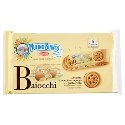 Abbildung von 3x Mulino Bianco Baiocchi schoko reigel Kekse kuchen mit Schokolade 336gr Multi paket snack