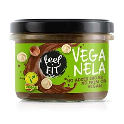 Abbildung von Feel FIT VEGANELA Kakao Haselnuss Aufstrich, ohne Zuckerzusatz, Palmöl &amp; vegan (6 x 200 g)