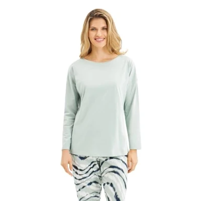 Abbildung von Rösch Pyjama mit Batikdruck Mintgrün 100% Baumwolle 1243673 38 11754